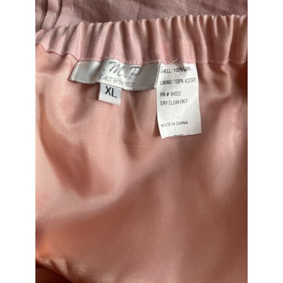 J.M.P. Fashions NWT 100% linen size XL Pink Rose color elastic waist - Picture 4 of 10